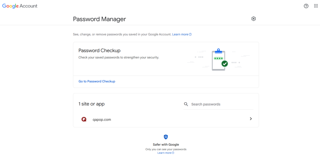 google password manager overview